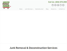 Tablet Screenshot of greencoastrubbish.com